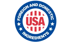 Foreign and domestic USA ingredients badge for MemoHoney capsules