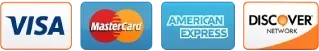 Accepted payment methods: Visa, Mastercard, American Express and Discover