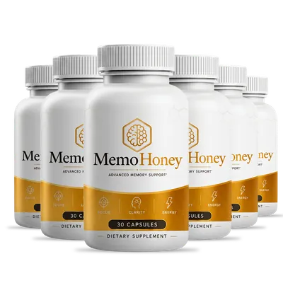 Six bottles of MemoHoney capsules, 180-day supply